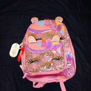Unicorn Sequin Backpack - Pink